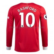 Fotbollströjor Manchester United 2021-22 Marcus Rashford 10 Hemmatröja Långärmad..